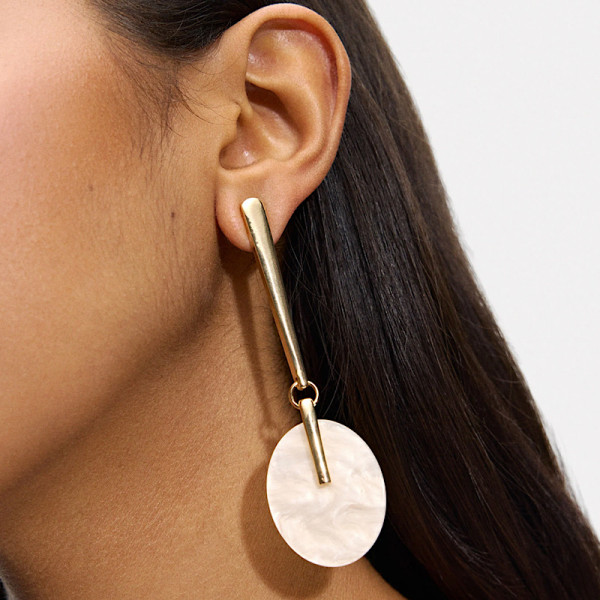 Pearl Drop Gold Earrings
